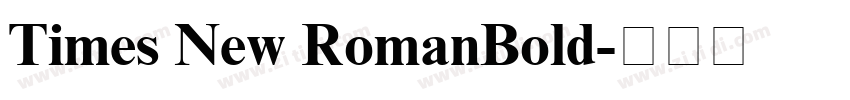 Times New RomanBold字体转换